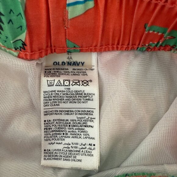 Set of 2 Boys Kids 4T Lined Swim Trunks Shorts Swim Suits - Picture 4 of 8